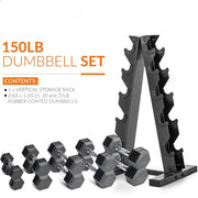 Dumbbell Set with A-Frame Rack