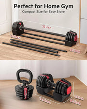 Adjustable Dumbbell Set 3-in-1