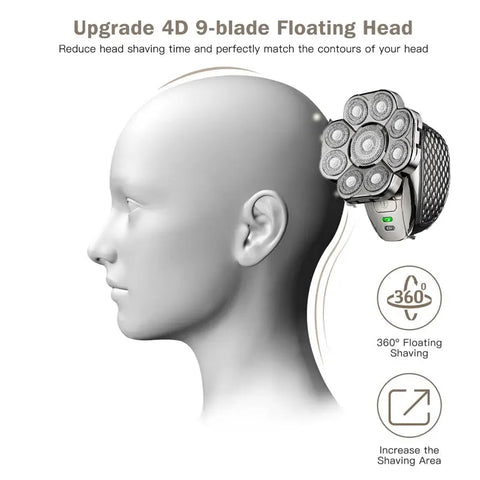 6-in-1 Rechargeable Bald Head Shaver