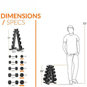 Dumbbell Set with A-Frame Rack