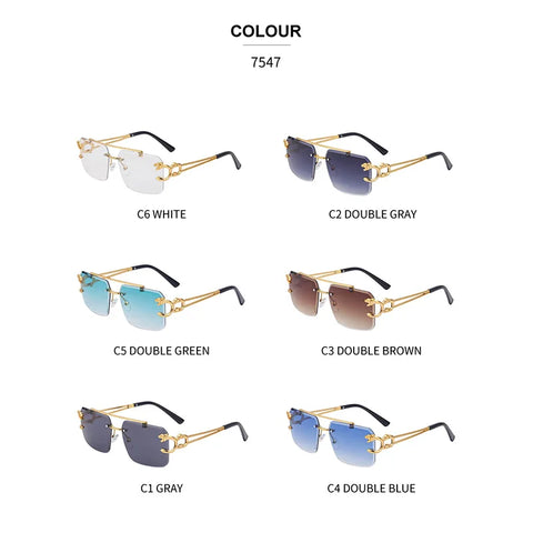 Rimless Gradient Sunglasses