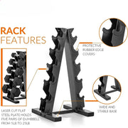 Dumbbell Set with A-Frame Rack