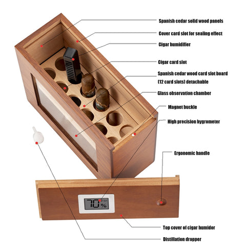 Cigar Humidor Wood Case