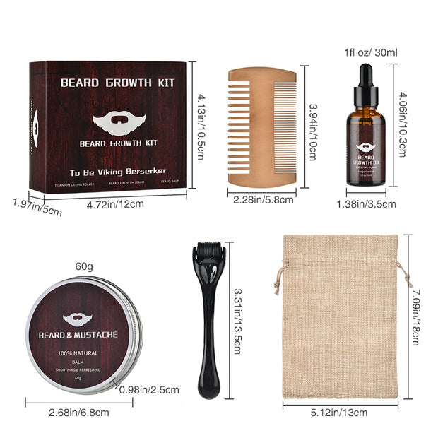 5pcs/set Men Beard Kit